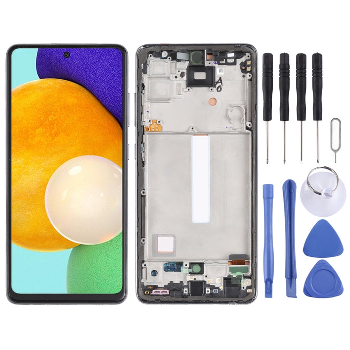 Pantalla LCD de material incell y ensamblaje completo del digitalizador con marco (no admite identificación de huellas dactilares) para Samsung Galaxy A52 5G SM-A526