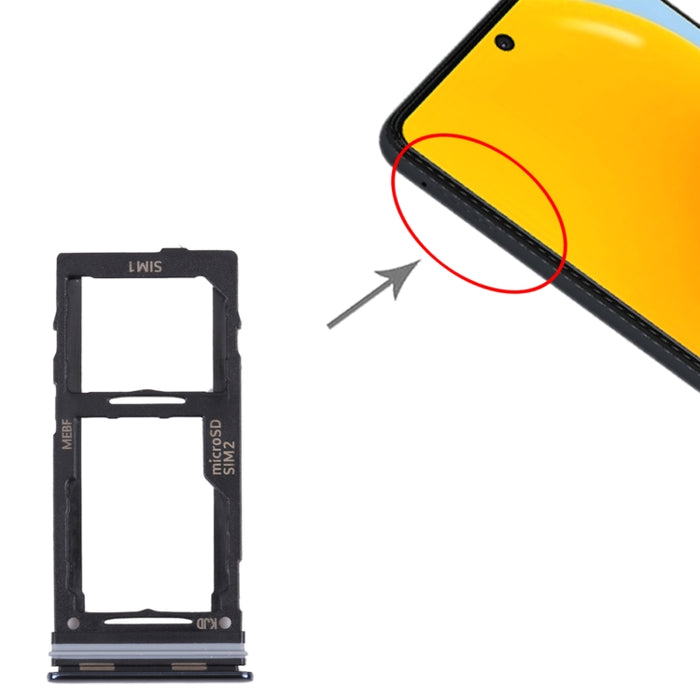 Para Samsung Galaxy M52 5G SM-M526B Bandeja de tarjeta SIM original + Bandeja de tarjeta SIM / Bandeja de tarjeta Micro SD