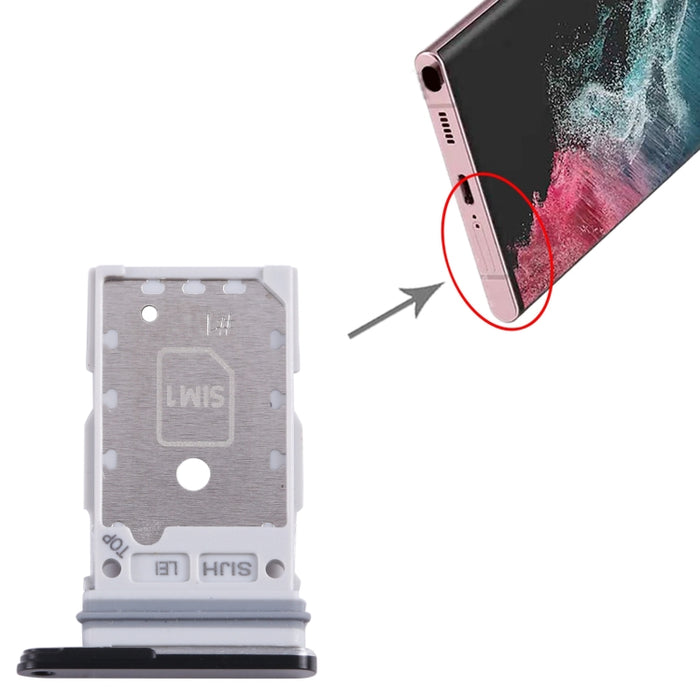 Para Samsung Galaxy S22 Ultra 5G SM-S908B Bandeja Tarjeta SIM Original + Bandeja Tarjeta SIM
