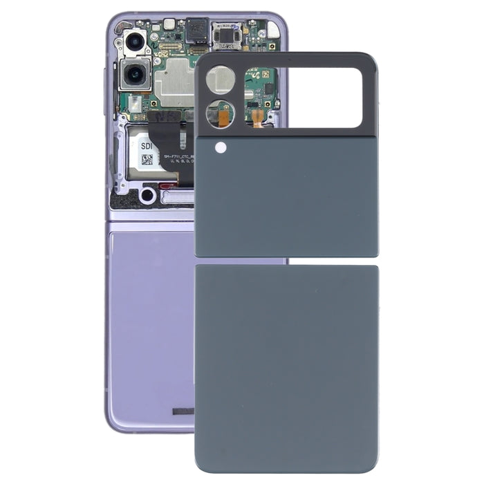 Para Samsung Galaxy Z Flip3 5G SM-F711B Tapa trasera de batería de vidrio