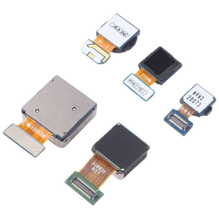 Para Samsung Galaxy A72 SM-A725 Conjunto de cámara original (teleobjetivo + macro + gran angular + cámara principal + cámara frontal)
