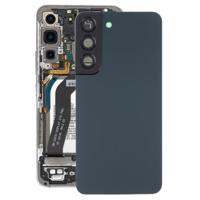 Para Samsung Galaxy S22 5G SM-S901B Tapa trasera de batería con cubierta de lente de cámara