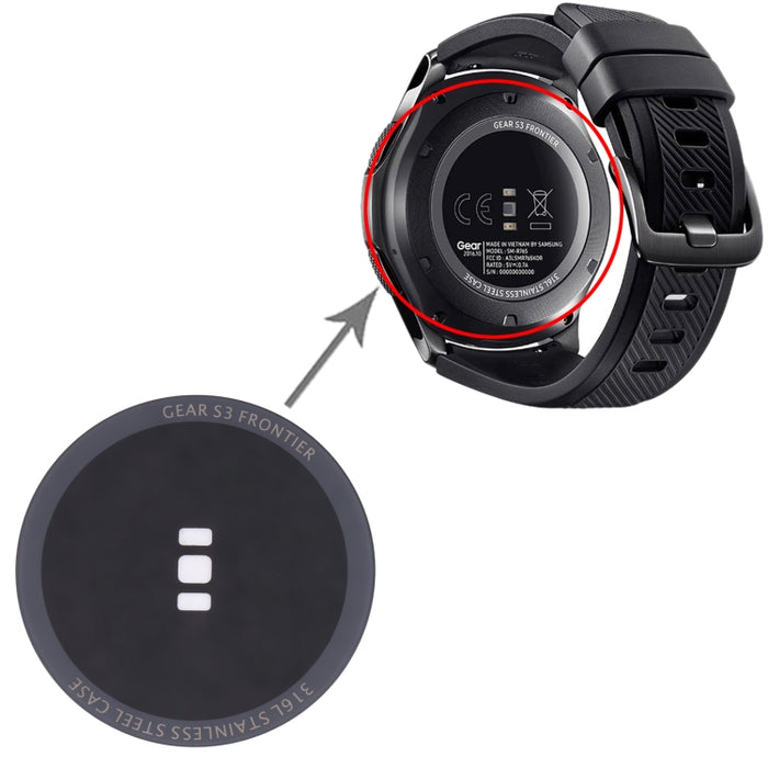 Lente de cristal trasera para Samsung Gear S3 Frontier SM-R760