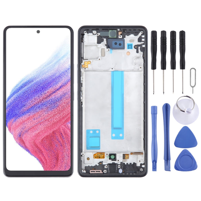 Pantalla LCD incell para Samsung Galaxy A53 5G SM-A536 digitalizador montaje completo con marco, no admite identificación de huellas dactilares