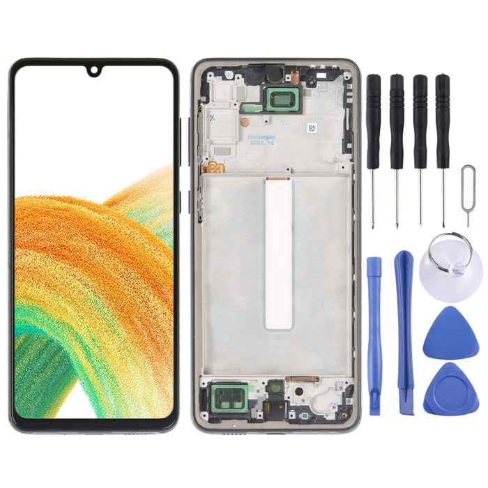 Pantalla LCD incell para Samsung Galaxy A33 5G SM-A336 digitalizador montaje completo con marco, no admite identificación de huellas dactilares