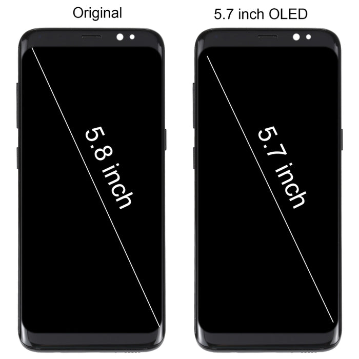 Pantalla LCD OLED para Samsung Galaxy S8 SM-G950 digitalizador de montaje completo con marco