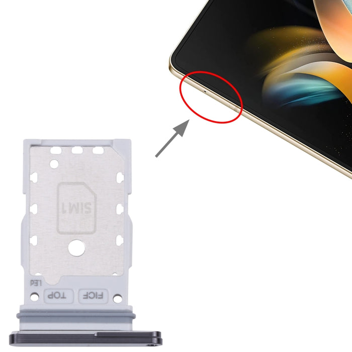Para Samsung Galaxy Z Fold4 SM-F936B Bandeja de tarjeta SIM original + Bandeja de tarjeta SIM