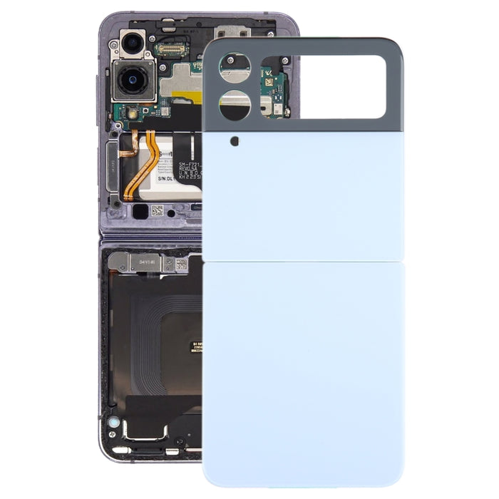 Para Samsung Galaxy Z Flip4 SM-F721B Tapa trasera de batería con tapa de lente de cámara