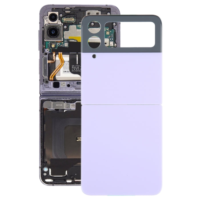 Para Samsung Galaxy Z Flip4 SM-F721B Tapa trasera de batería con tapa de lente de cámara