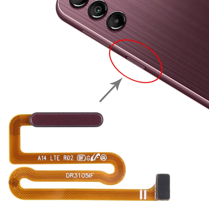 Para Samsung Galaxy A14 SM-A145F Cable flexible de sensor de huella digital original