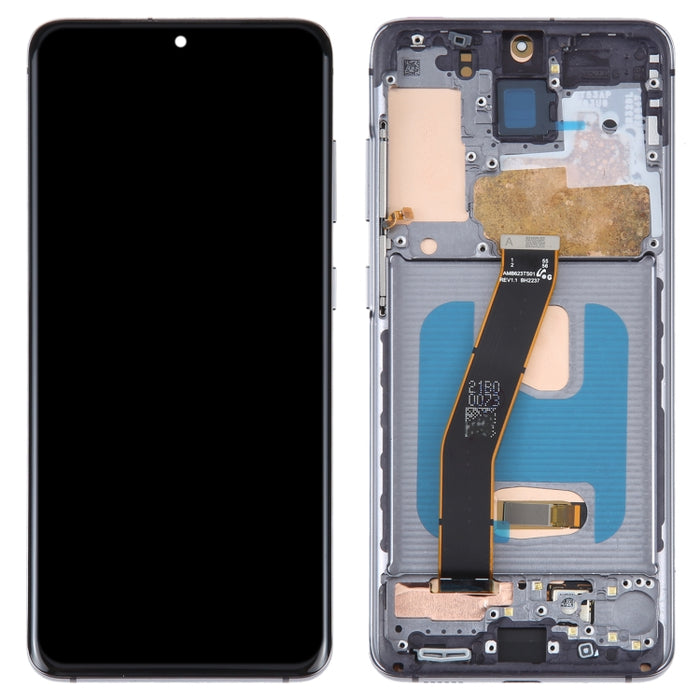 Pantalla LCD material de OLED para la asamblea completa del digitizador del Samsung Galaxy S20 SM-G980 con el marco