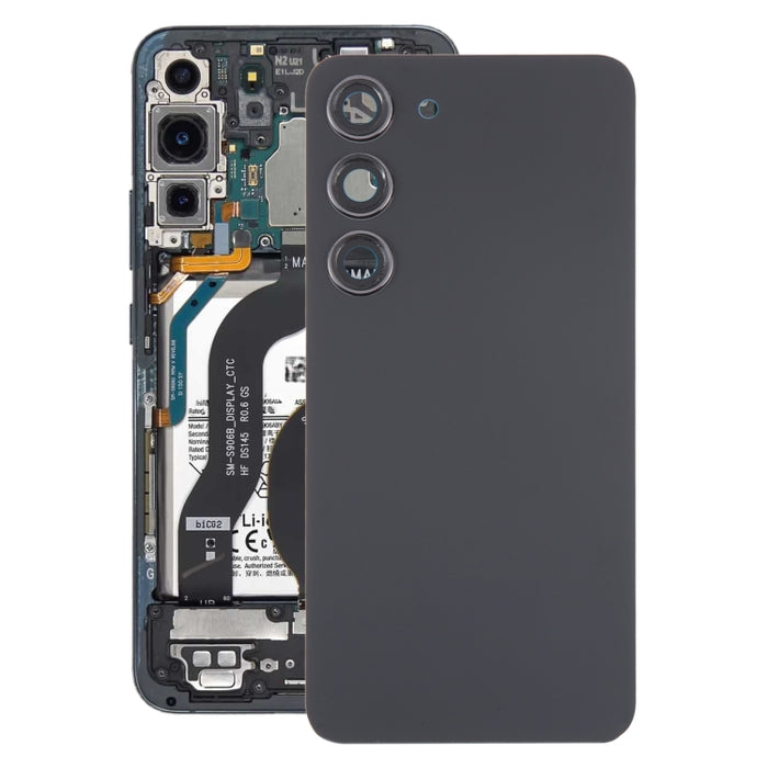 Para Samsung Galaxy S23 SM-S911B Tapa trasera de batería de vidrio OEM con cubierta de lente de cámara