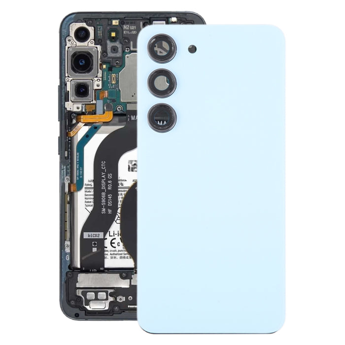 Para Samsung Galaxy S23 SM-S911B Tapa trasera de batería de vidrio OEM con cubierta de lente de cámara
