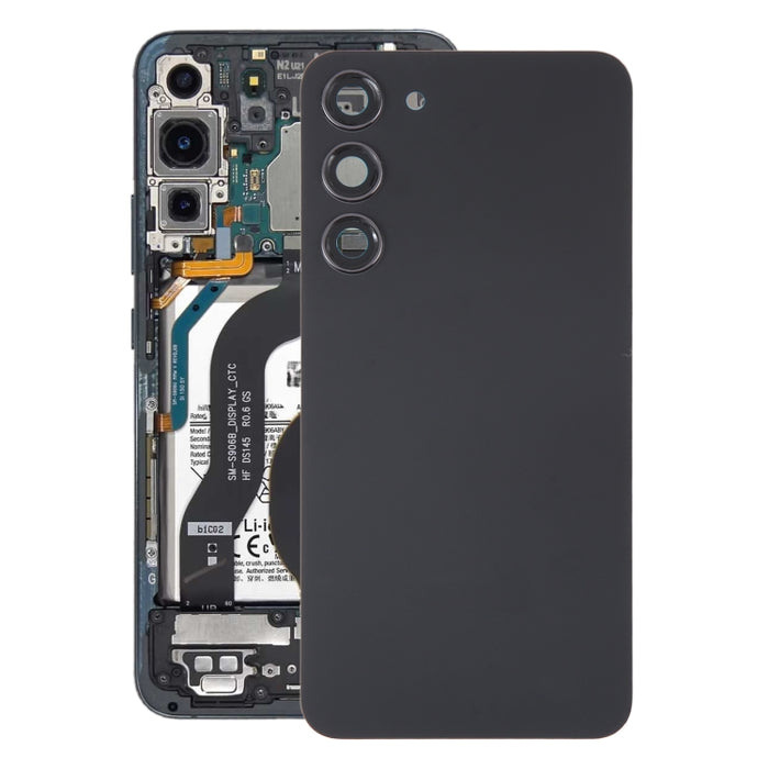 Para Samsung Galaxy S23 + SM-S916B Tapa trasera de batería de vidrio OEM con cubierta de lente de cámara