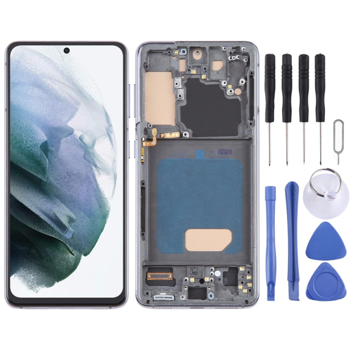 Para Samsung Galaxy S21 5G SM-G991 TFT LCD Pantalla Digitalizador Asamblea completa con marco