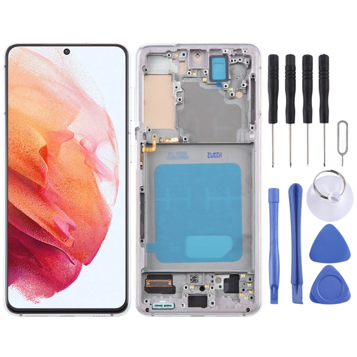 Para Samsung Galaxy S21 5G SM-G991 TFT LCD Pantalla Digitalizador Asamblea completa con marco
