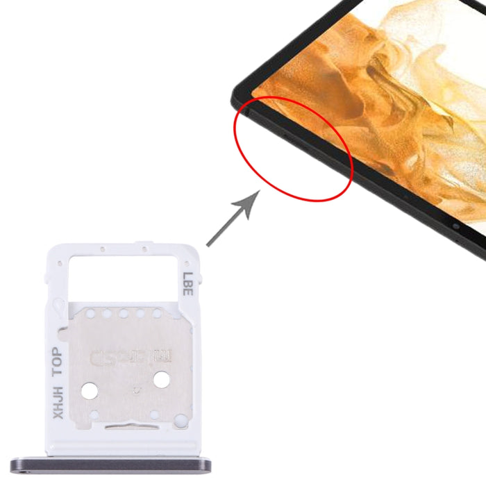 Para Samsung Galaxy Tab S8+ SM-X800 Bandeja de tarjeta SIM original + Bandeja de tarjeta Micro SD