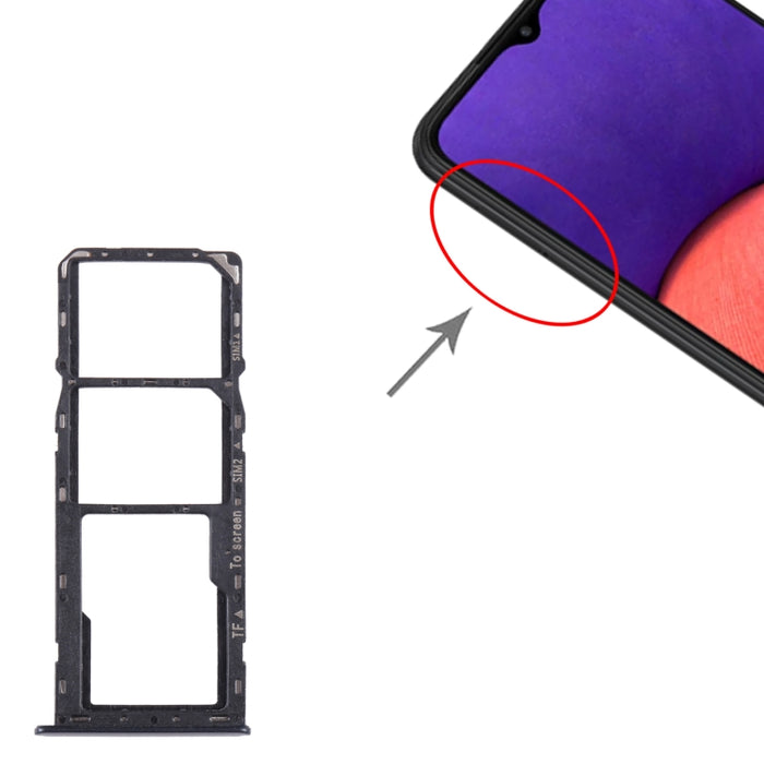 Para Samsung Galaxy A22 5G SM-A226B Bandeja de tarjeta SIM original + Bandeja de tarjeta SIM + Bandeja de tarjeta Micro SD