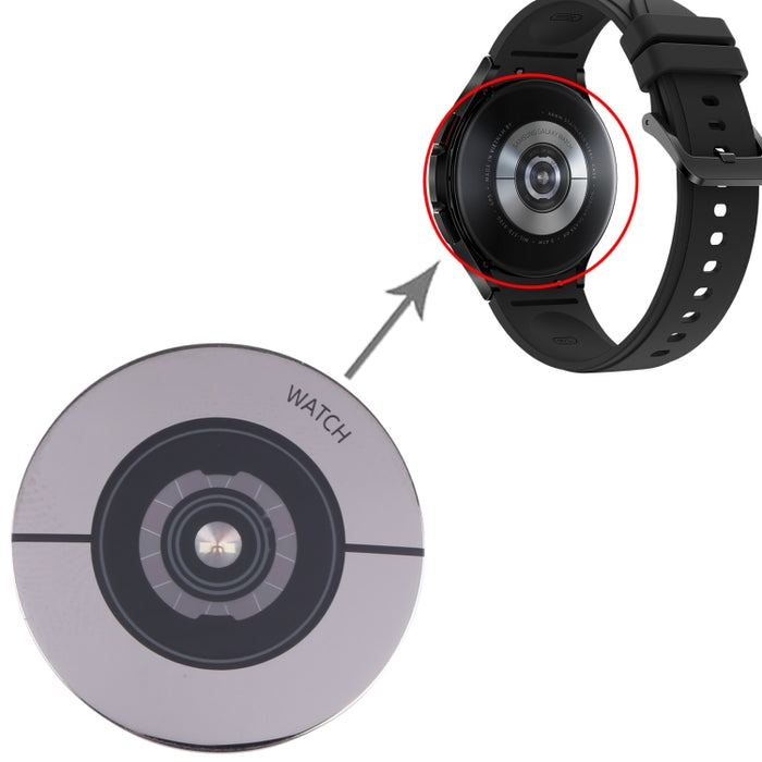 Para Samsung Galaxy Watch4 Classic SM-R880 / R890 Cubierta trasera de vidrio original con frecuencia cardíaca