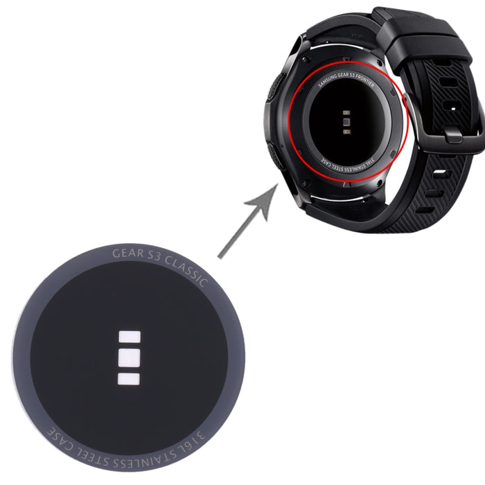Para Samsung Galaxy Gear S3 classic SM-R770 Cristal de cubierta trasera original