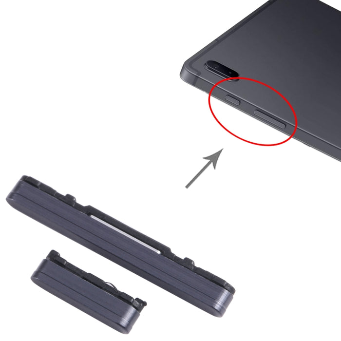 Para Samsung Galaxy Tab S8 + SM-X800/X806/X806B/X806U/X806N/X808 1 Juego de botón de encendido Original + botón de Control de volumen