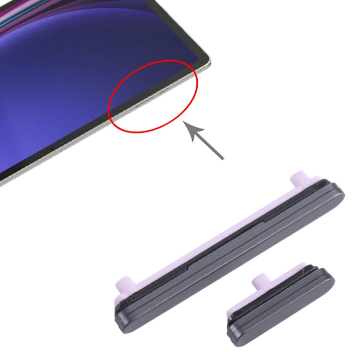 Para Samsung Galaxy Tab S9+ SM-X810/X816/X818 1 Juego de botón de encendido Original + botón de Control de volumen