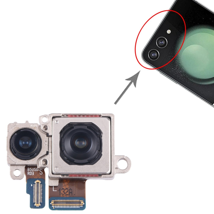 Para Samsung Galaxy Z Flip5 SM-F731B Conjunto de cámara (cámara ancha + trasera)