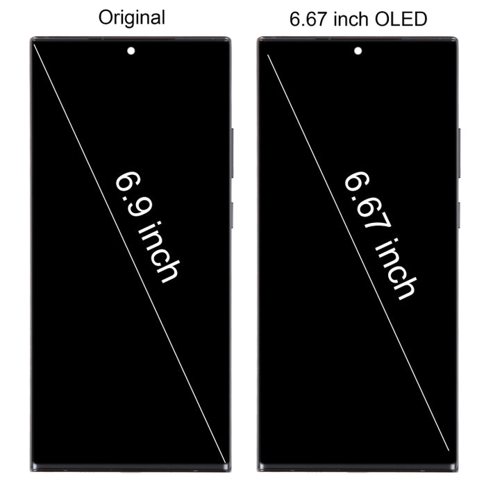 Para Samsung Galaxy Note20 Ultra 5G SM-N986B Montaje completo del digitalizador de pantalla LCD OLED de 6,67 pulgadas con marco