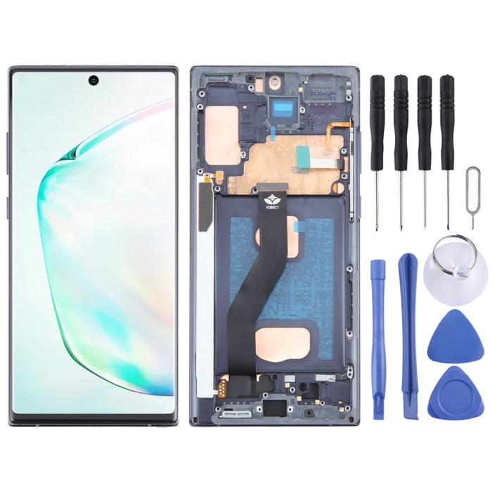 Para Samsung Galaxy Note10+ SM-N975F Material TFT Pantalla LCD Digitalizador Ensamblaje completo con marco, no compatible con identificación de huellas dactilares