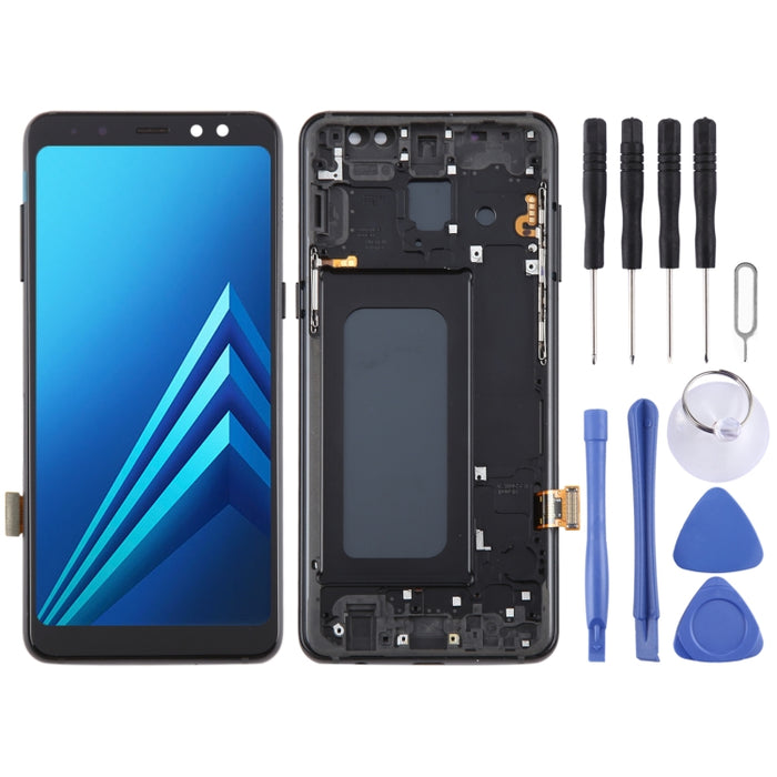 Para Samsung Galaxy A8 2018 / A5 2018 SM-A530 Montaje completo del digitalizador de pantalla LCD original con marco