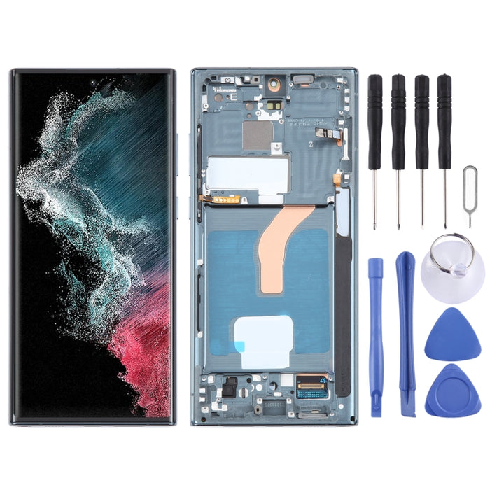 Para Samsung Galaxy S22 Ultra 5G SM-S908B Montaje completo del digitalizador de pantalla LCD original con marco