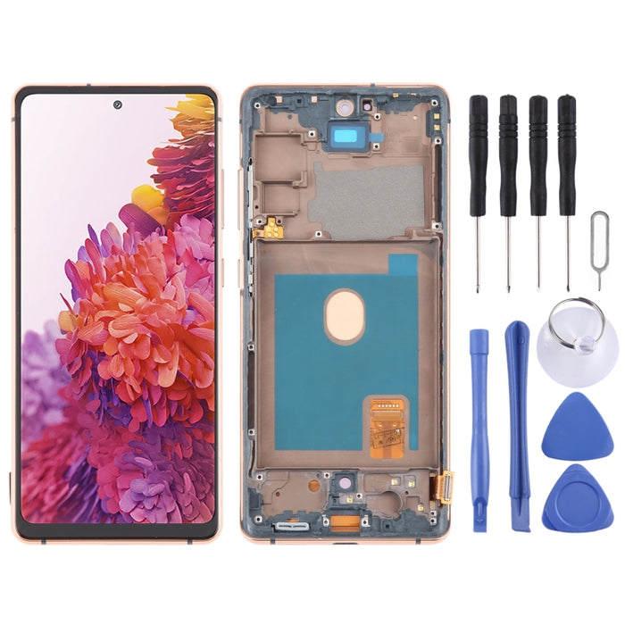 Para Samsung Galaxy S20 FE SM-G780F Montaje completo del digitalizador de pantalla LCD OLED de 6,43 pulgadas con marco