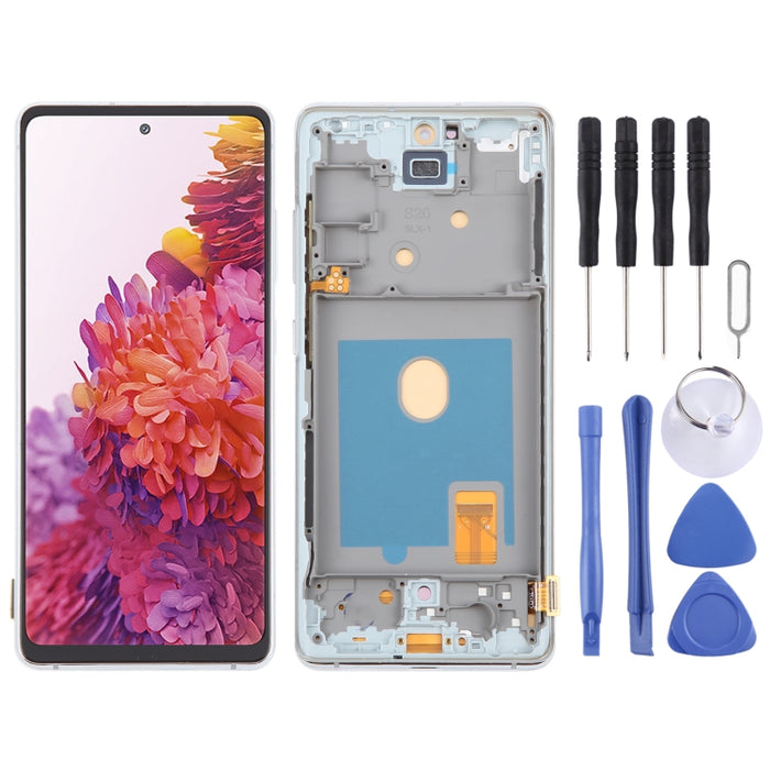 Para Samsung Galaxy S20 FE SM-G780F Montaje completo del digitalizador de pantalla LCD OLED de 6,43 pulgadas con marco