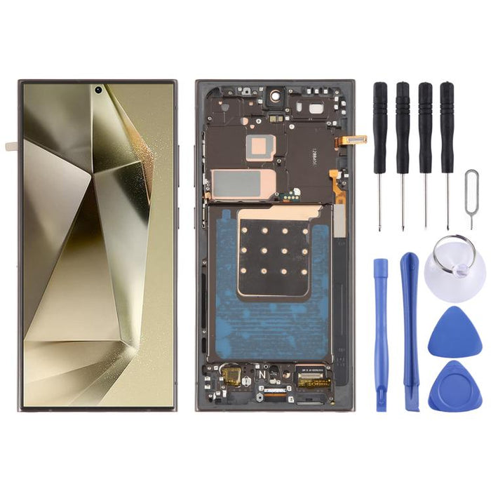 Para Samsung Galaxy S24 Ultra SM-S928B 6,78 pulgadas OLED LCD digitalizador de pantalla conjunto completo con marco