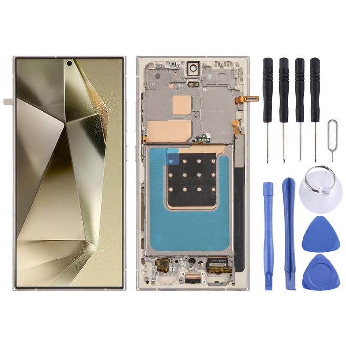 Para Samsung Galaxy S24 Ultra SM-S928B 6,78 pulgadas OLED LCD digitalizador de pantalla conjunto completo con marco
