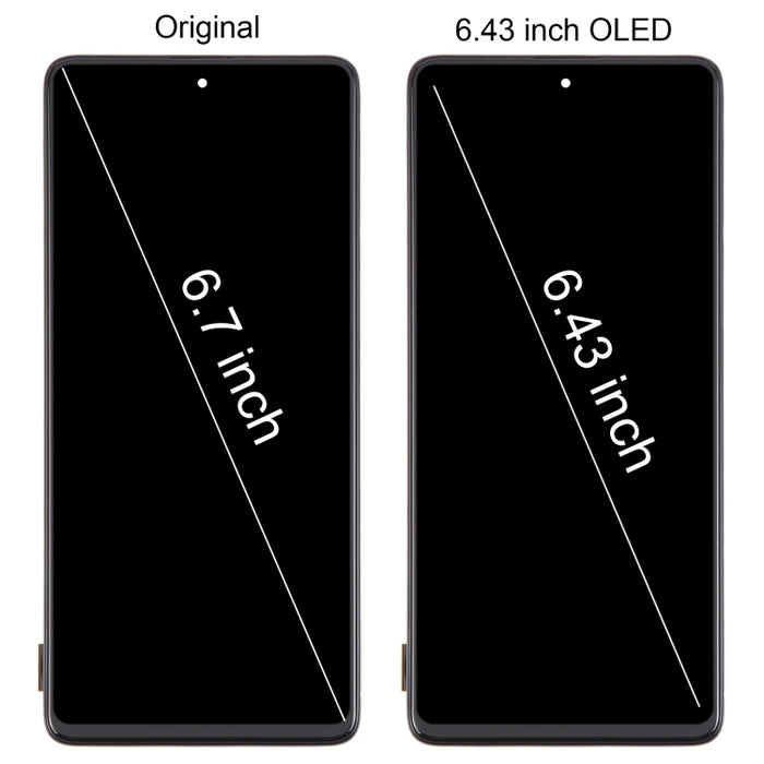 Para Samsung Galaxy A71 4G SM-A715F Montaje completo del digitalizador de pantalla LCD OLED de 6,43 pulgadas con marco