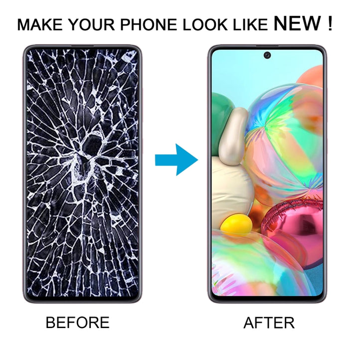 Para Samsung Galaxy A71 4G SM-A715F Montaje completo del digitalizador de pantalla LCD OLED de 6,43 pulgadas con marco