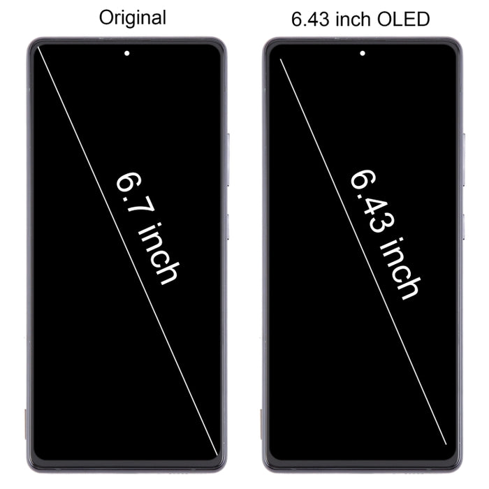 Para Samsung Galaxy A71 5G SM-A716B Montaje completo del digitalizador de pantalla LCD OLED de 6,43 pulgadas con marco