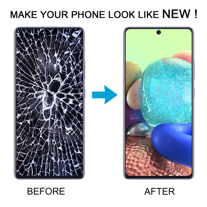 Para Samsung Galaxy A71 5G SM-A716B Montaje completo del digitalizador de pantalla LCD OLED de 6,43 pulgadas con marco