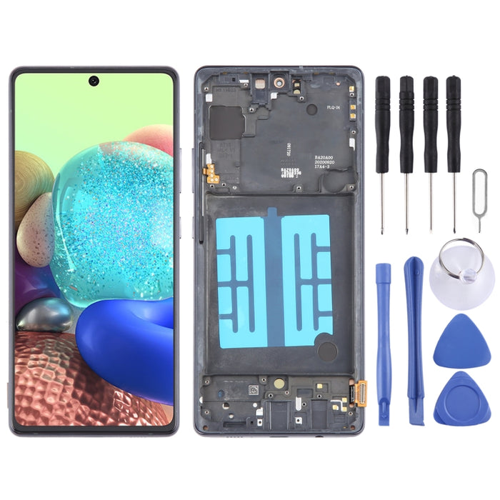 Para Samsung Galaxy A71 5G SM-A716B Montaje completo del digitalizador de pantalla LCD OLED de 6,43 pulgadas con marco