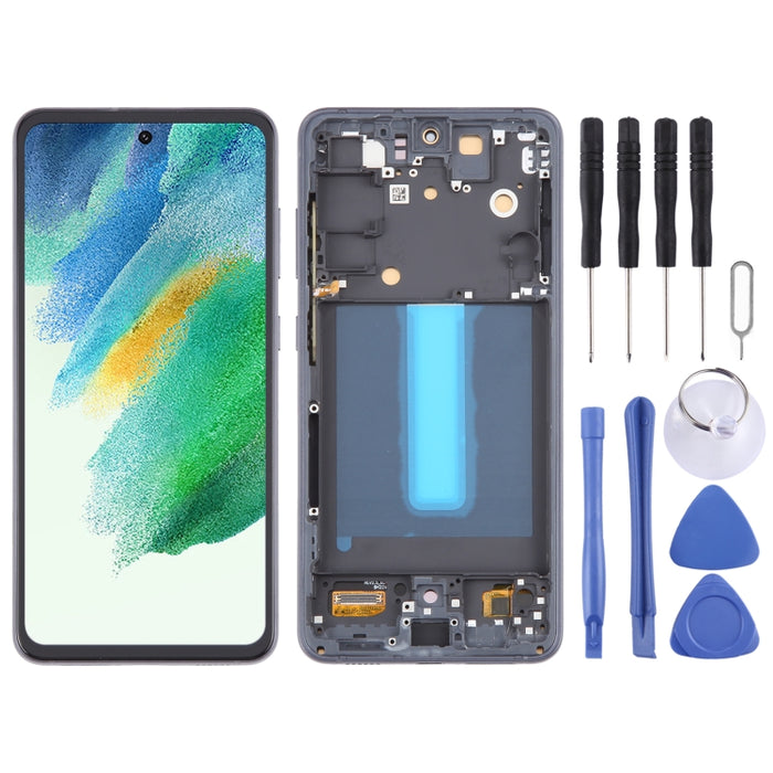 Para Samsung Galaxy S21 FE 5G SM-G990B Montaje completo del digitalizador de pantalla LCD OLED de 6,36 pulgadas con marco