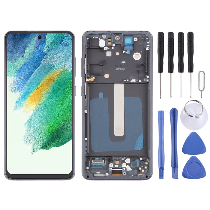 Para Samsung Galaxy S21 FE 5G SM-G990B Montaje completo del digitalizador de pantalla LCD OLED de 6,43 pulgadas con marco