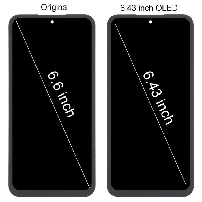 Para Samsung Galaxy A55 SM-A556B 6.43 pulgadas OLED LCD Pantalla digitalizadora Ensamblaje completo con marco