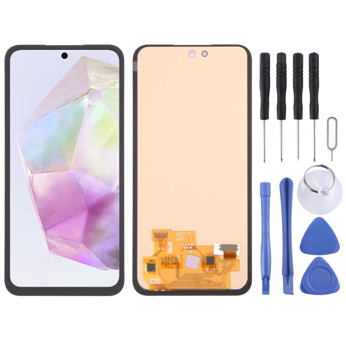 Para Samsung Galaxy A55 SM-A556B 6.43 pulgadas OLED LCD Pantalla digitalizadora Ensamblaje completo con marco