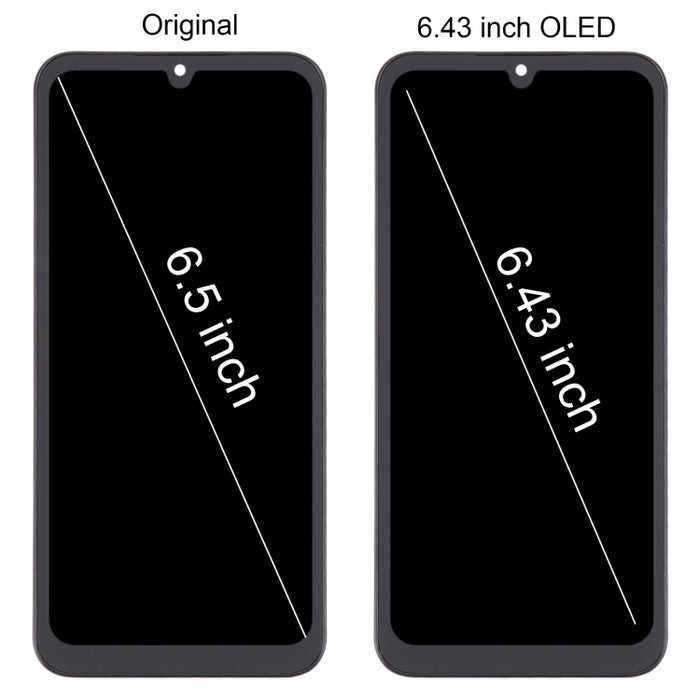 Para Samsung Galaxy A25 SM-A256B Asamblea completa del digitalizador de pantalla LCD OLED de 6,43 pulgadas con marco