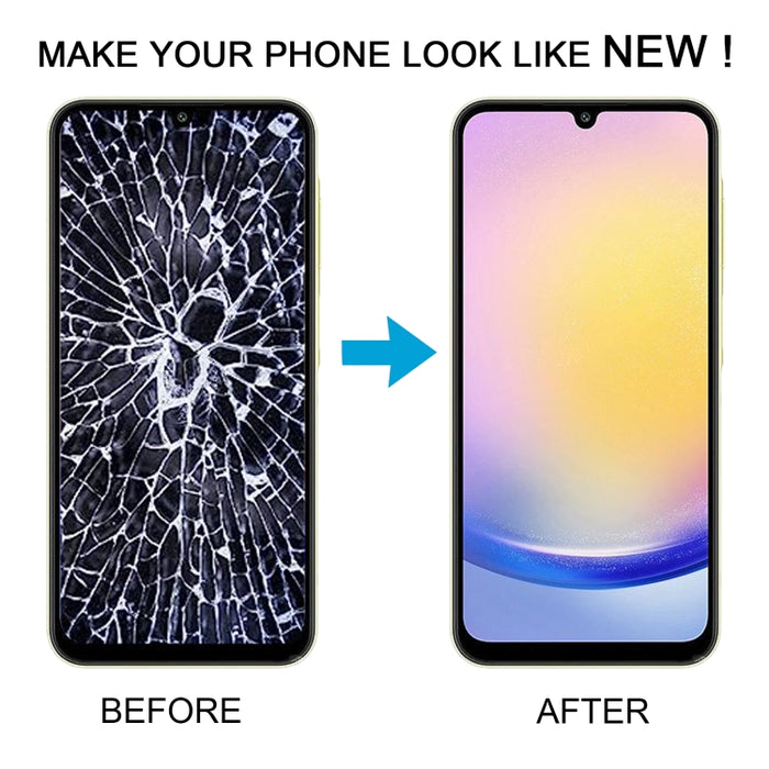 Para Samsung Galaxy A25 SM-A256B Asamblea completa del digitalizador de pantalla LCD OLED de 6,43 pulgadas con marco