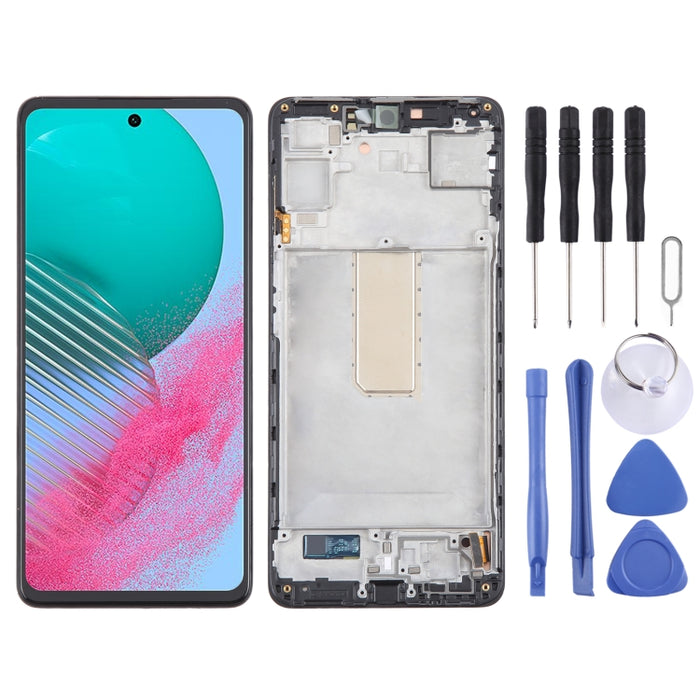 Para Samsung Galaxy M54 SM-M546B OLED Pantalla LCD Digitalizador Asamblea completa con marco