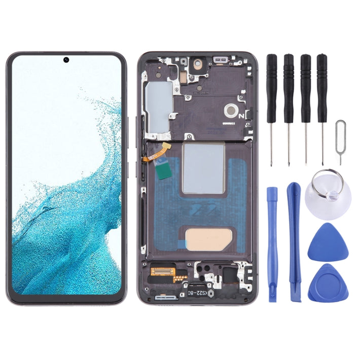 Para Samsung Galaxy S22 5G SM-S901B Versión UE TFT LCD Pantalla Digitalizador Asamblea completa con marco