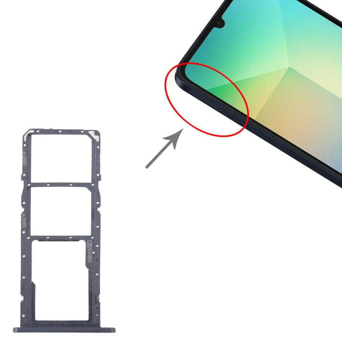 Para Samsung Galaxy A06 SM-A065F Bandeja de tarjeta SIM original + Bandeja de tarjeta SIM + Bandeja de tarjeta Micro SD, For Samsung Galaxy A06(Original)