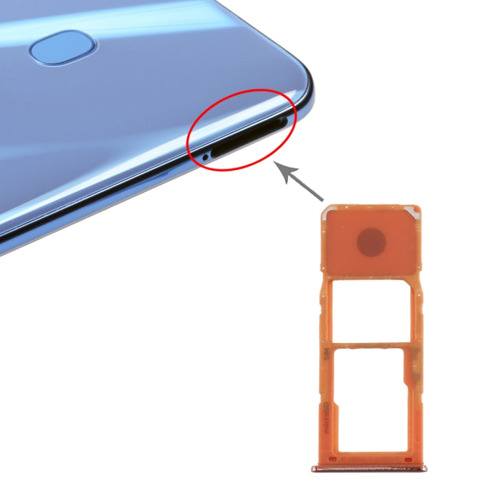 Para Galaxy A20 A30 A50 Bandeja de tarjeta SIM + Bandeja de tarjeta Micro SD